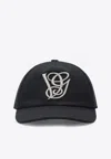 Valentino Baseball Cap With Embroidered-logo In Black
