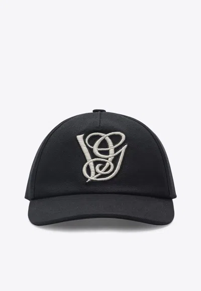 Valentino Garavani Baseball Cap With Embroidered-logo In Black