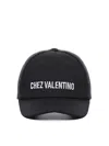 Valentino Cotton Baseball Cap With Embroidery In Black