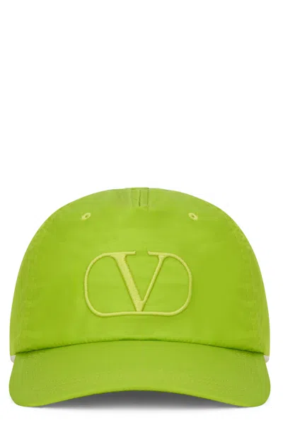 Valentino Garavani Baseball Cap With Logo In Green
