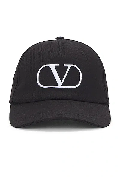 Valentino Garavani Vlogo Baseball Cap In Black