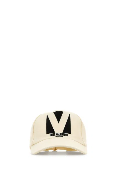 VALENTINO GARAVANI VALENTINO GARAVANI IVORY COTTON BASEBALL CAP