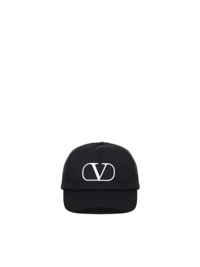 Valentino Garavani Baseball Hat With Logo In Black