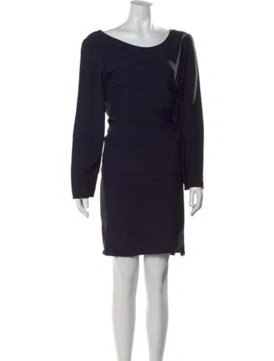 Pre-owned Valentino Bateau Neckline Knee-length Dress In Black