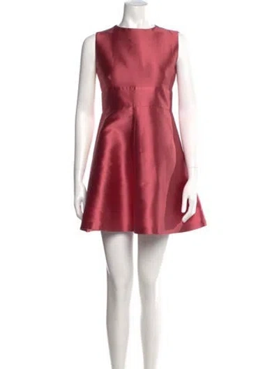 Pre-owned Valentino Bateau Neckline Mini Dress In Pink