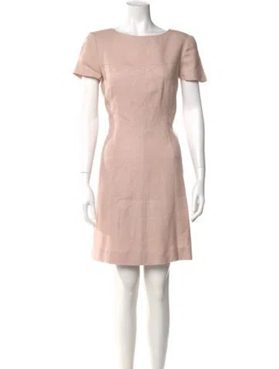 Pre-owned Valentino Bateau Neckline Mini Dress In Pink