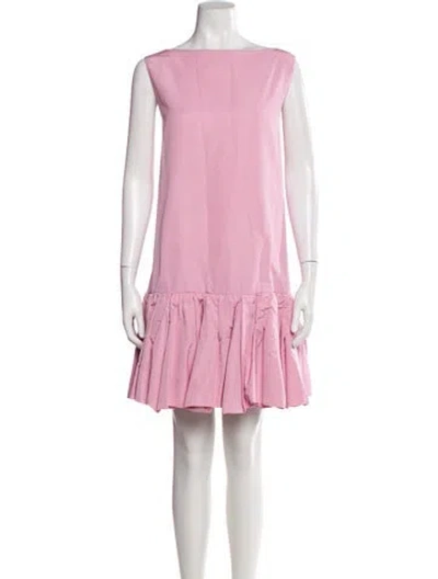 Pre-owned Valentino Bateau Neckline Mini Dress In Purple