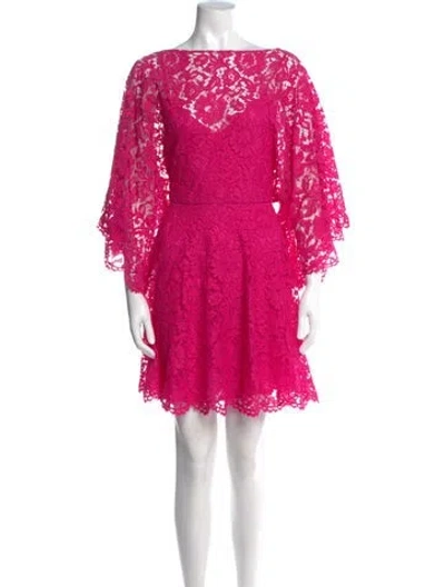 Pre-owned Valentino Bateau Neckline Mini Dress W/ Tags In Pink