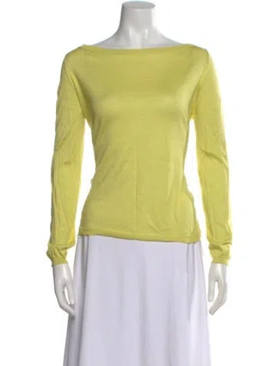 Pre-owned Valentino Bateau Neckline Sweater In Green
