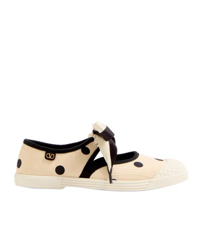 VALENTINO GARAVANI VALENTINO BAY BY BAY POLKA DOT-PRINTED BALLET FLATS