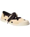 Valentino Bay By Bay Canvas Ballerina Sneaker In White