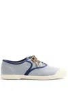 Valentino Bay By Bay Bicolor Canvas Low-top Sneakers In Blue