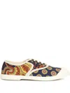 Valentino Bay By Bay Printed Twill Sneakers In Blue