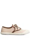 Valentino Bay By Bay Bicolor Canvas Low-top Sneakers In Neutrals
