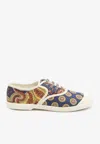 Valentino Sneaker Bay By Bay Denim Print In Multi