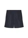 Valentino Garavani Nylon Bermuda Shorts In Navy