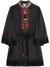 Valentino Bead-embellished Blouse In Black