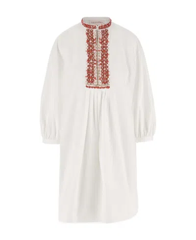 VALENTINO VALENTINO	BEAD EMBELLISHED CREWNECK MINI DRESS