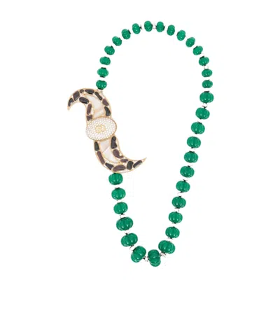 Valentino Garavani Beaded Bracelet In Green