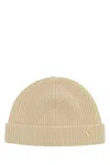 Valentino Ribbed Cashmere Beanie Hat With Turn-up Brim