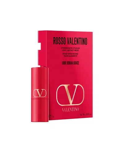 Valentino Beauty Free  Gift With Any  Purchase In Rosso Valentino Satin Lipstick,shade 10