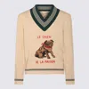 Valentino Garavani Butter-coloured Sweater With Le Chien De La Maison