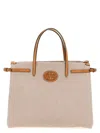 Valentino Antibes Big Shopping Bag With Adjustable Side Straps In Beige