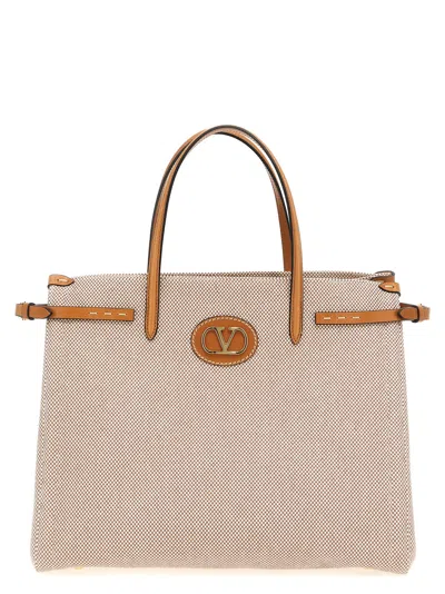 VALENTINO GARAVANI BEIGE ANTIBES MEDIUM TOTE