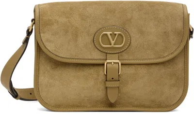 Valentino Garavani Beige Antibes Suede Bag