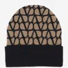 Valentino Beige Cashmere Knitted Beanie Toile Iconographe Beanie In Beige
