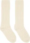 Valentino Perforated Cotton Socks With V-logo In 581 Burro