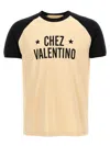 Valentino Sleeve Contrast Graphic Print Crew Neck In Neutral