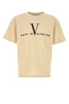 Valentino Garavani Cotton T-shirt With Made In Print Clothing In Yellow