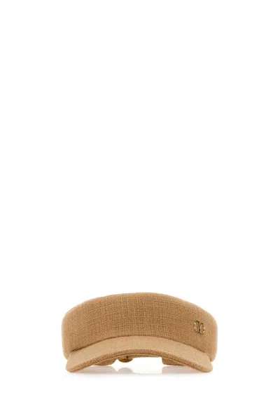 Valentino Garavani Vlogo Signature Sun Visor In Beige O Tan