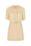Valentino Women's Crepe Couture Short Dress In Neutral