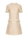Valentino Knee Length Dress With Bow And Pockets In Nude