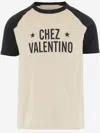 Valentino Sleeve Contrast Graphic Print Crew Neck In Yellow