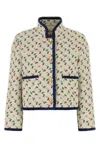 Valentino Jacquard Jacket With Button Detailing And Front Pockets In Neutral
