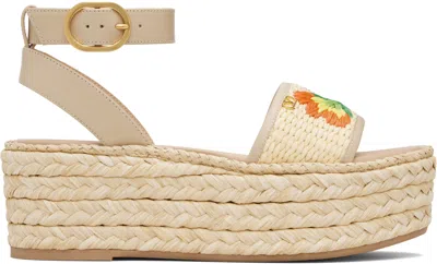 Valentino Garavani Beige Espadrillas Sandals