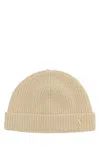 Valentino Ribbed Cashmere Beanie Hat With Turn-up Brim