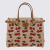 Valentino Beige Raffia And Leather Medium Antibes Totes