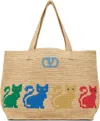 Valentino Garavani  Garavani Raffiachat Large Raffia Shopping Bag Woman Natural Uni