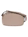 Valentino Beige Rockstud Crossbody Bag In Neutral