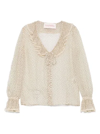 Valentino Beige Silk Chiffon Blouse