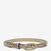 Valentino Snakeskin-effect Crystal-embellished Belt