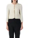 Valentino Supergran Polka Dot Printed Blazer In Neutral