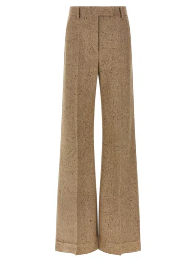VALENTINO WOMEN BEIGE TEXTURED PANTS, 26 LUXURY PANTS FOR WOMEN DARVEYS