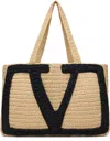 Valentino Garavani  Garavani Viva Superstar Large Raffia Shopping Bag Woman Natural Uni In Neutral