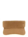 VALENTINO GARAVANI BEIGE VLOGO VISOR HAT