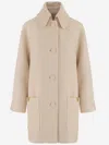 Valentino Longline Coat Front Pockets In Multi